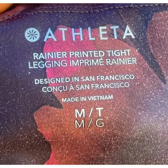 Athleta Rainier Floral Printed Athletic Legging - Medium Tall (MT) - Picture 3 of 4